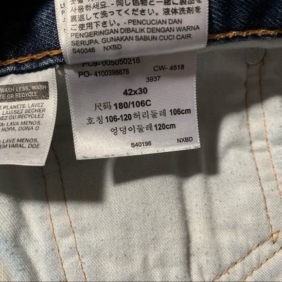 Levi’s 505 Mens Jeans size 42x30 denim Blue Regular Fit - Picture 5 of 6